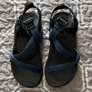 Chaco Black and Blue Strappy Sandals